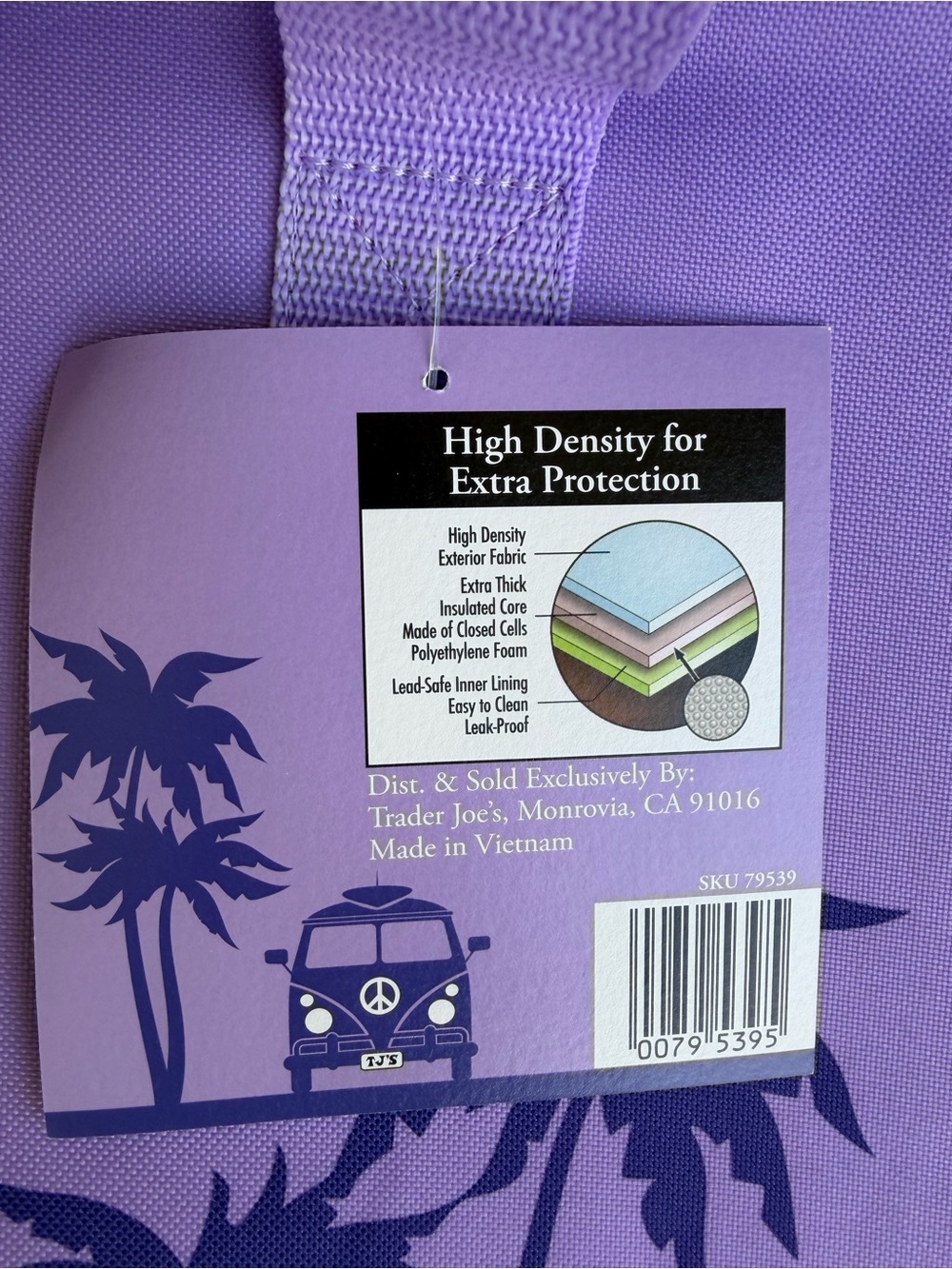 🆕 NWT LARGE💜 Trader Joe’s Reusable Insulated Bag ✨ Holds Up to 8 Gallons! - Picture 10 of 10